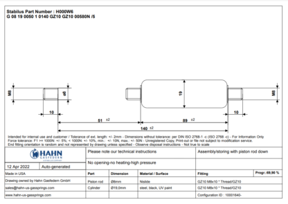 Determine The Size Of Your Gas Spring With The Chart