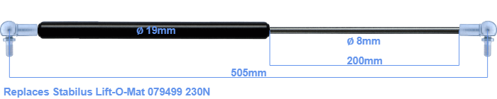 024559 STABILUS // LIFT-O-MAT® Ammortizatore pneumatico, Cofano bagagli /  vano carico 650N, 490 mm 024559 ❱❱❱ prezzo e esperienza