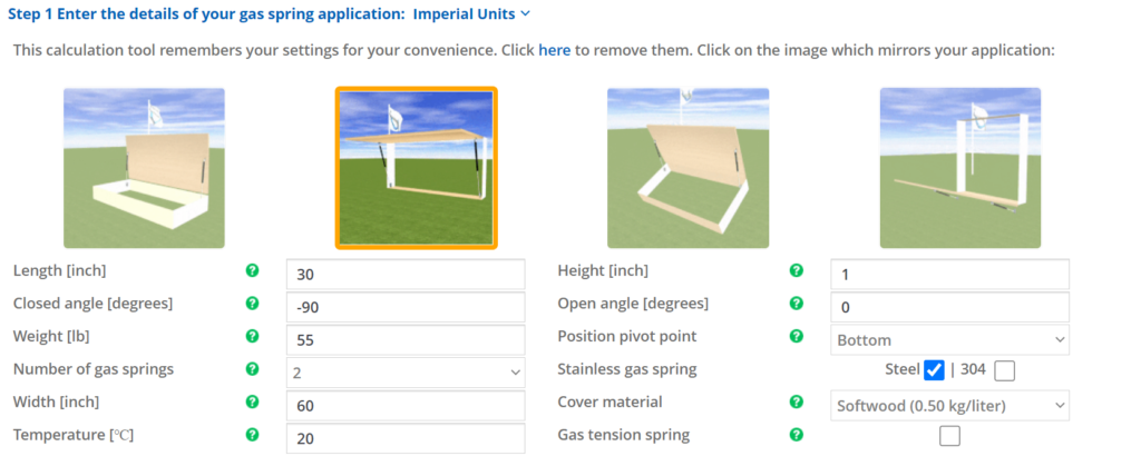 gas spring calculation excel sheet